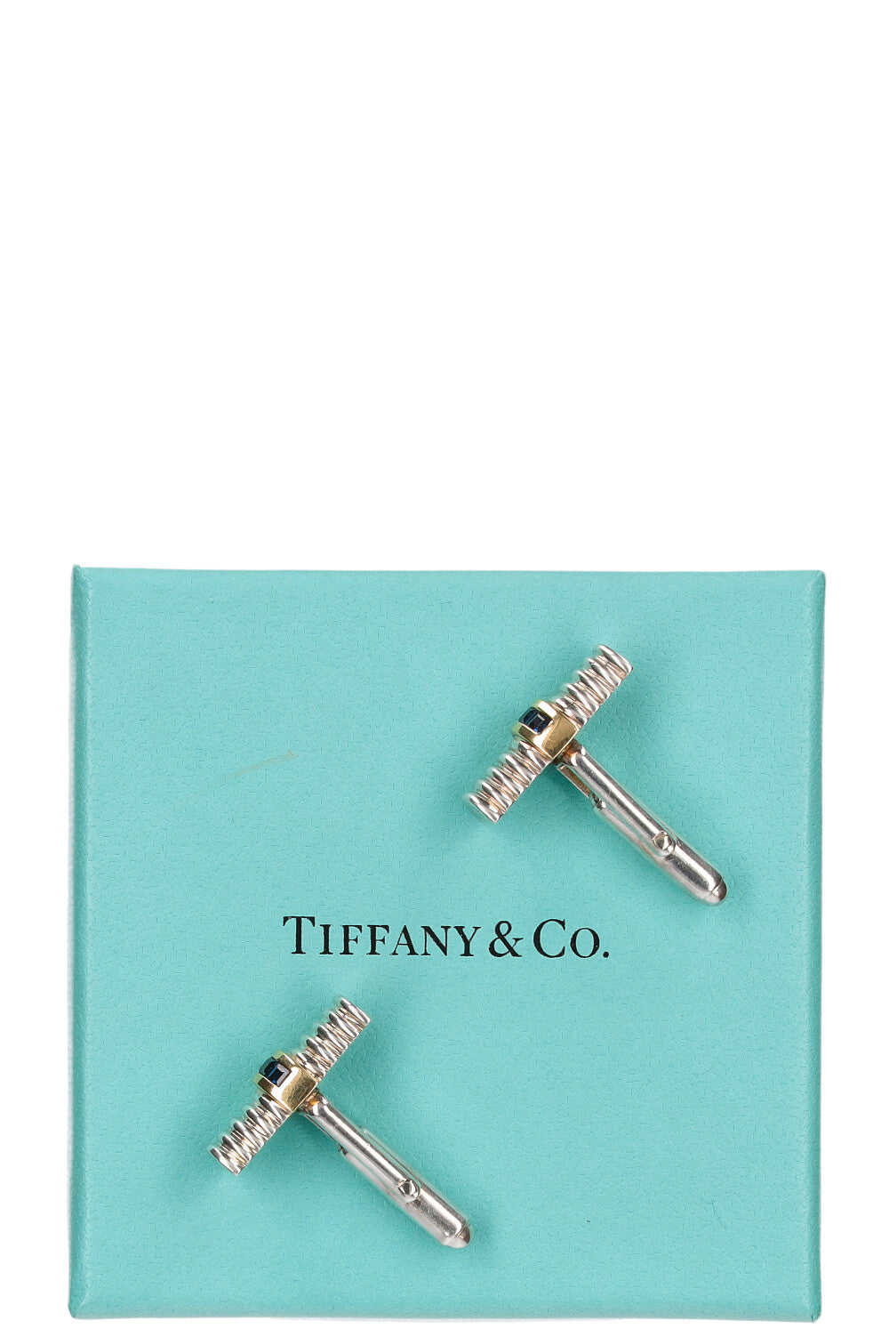 TIFFANY&CO. Cufflinks Silver Saphire