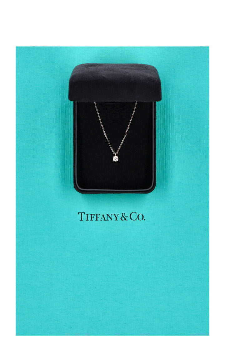 TIFFANY&CO Solitaire Necklace White Gold 18K