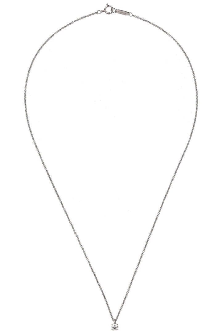 TIFFANY&CO Solitaire Necklace White Gold 18K