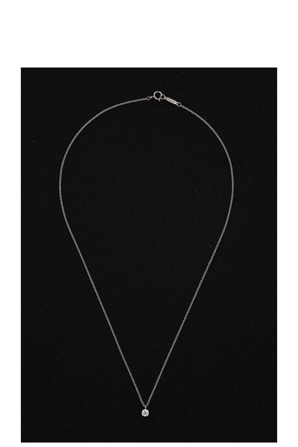 TIFFANY&CO Solitaire Necklace White Gold 18K