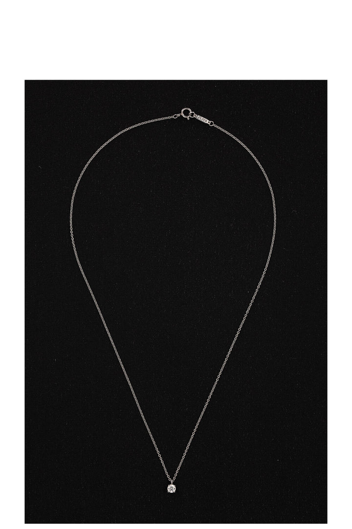 TIFFANY&CO Solitaire Necklace White Gold 18K