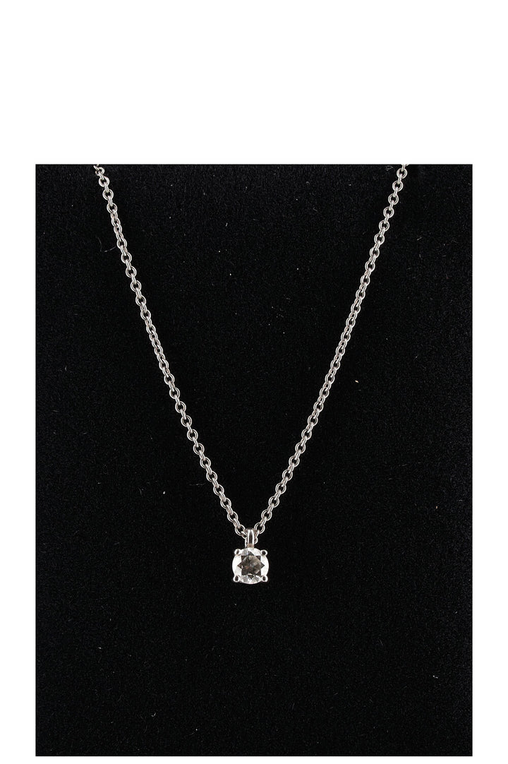 TIFFANY&CO Solitaire Necklace White Gold 18K