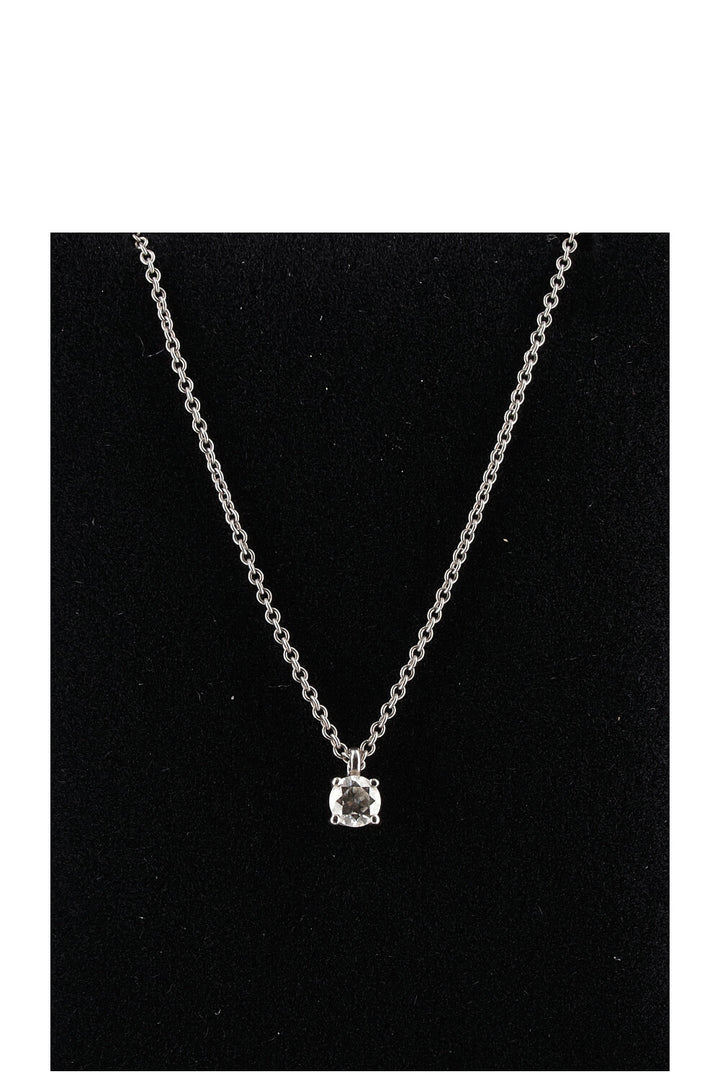 TIFFANY&amp;CO Solitaire Necklace White Gold 18K