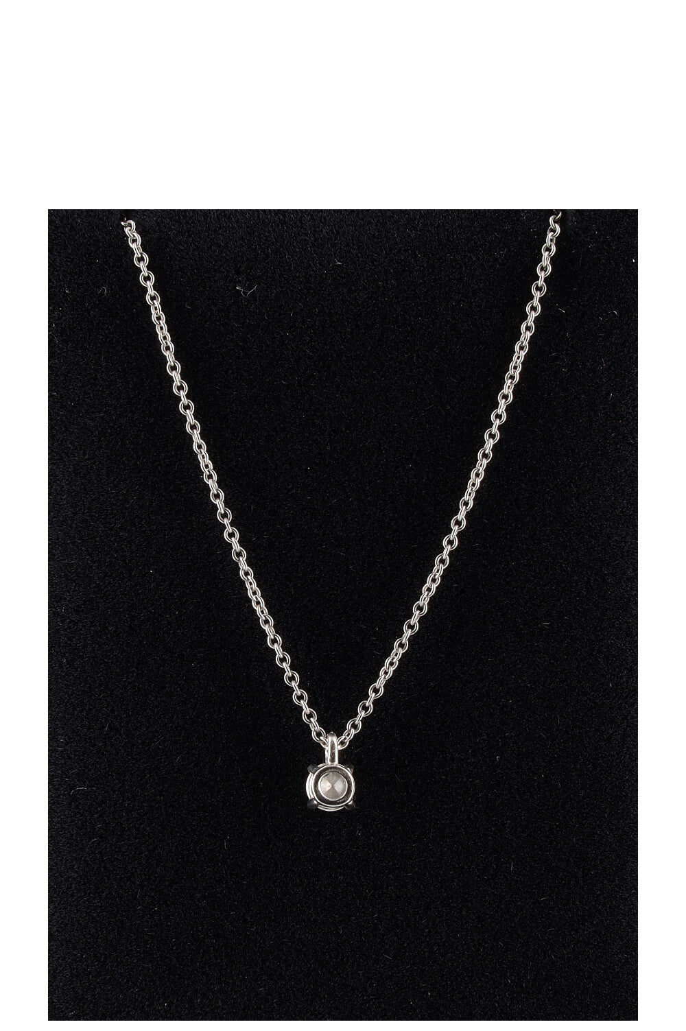 TIFFANY&CO Solitaire Necklace White Gold 18K