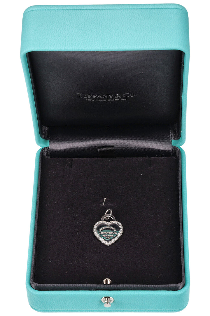 TIFFANY&amp;CO Small RTT Heart Diamonds White Gold