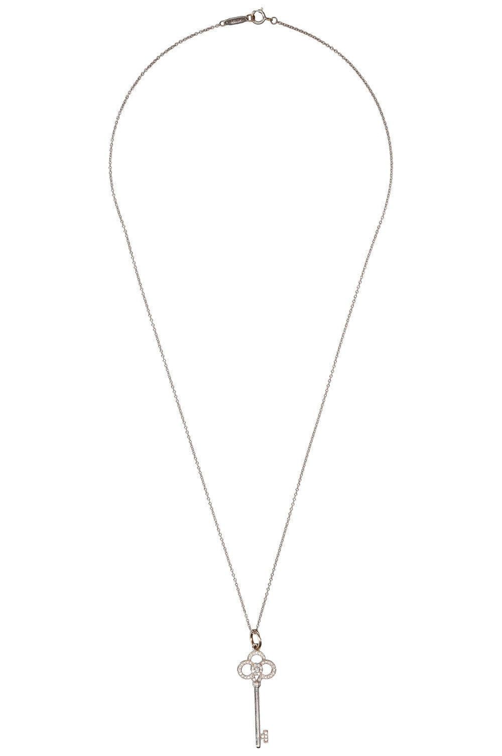 Tiffany&Co. Rown Key Necklace Diamonds