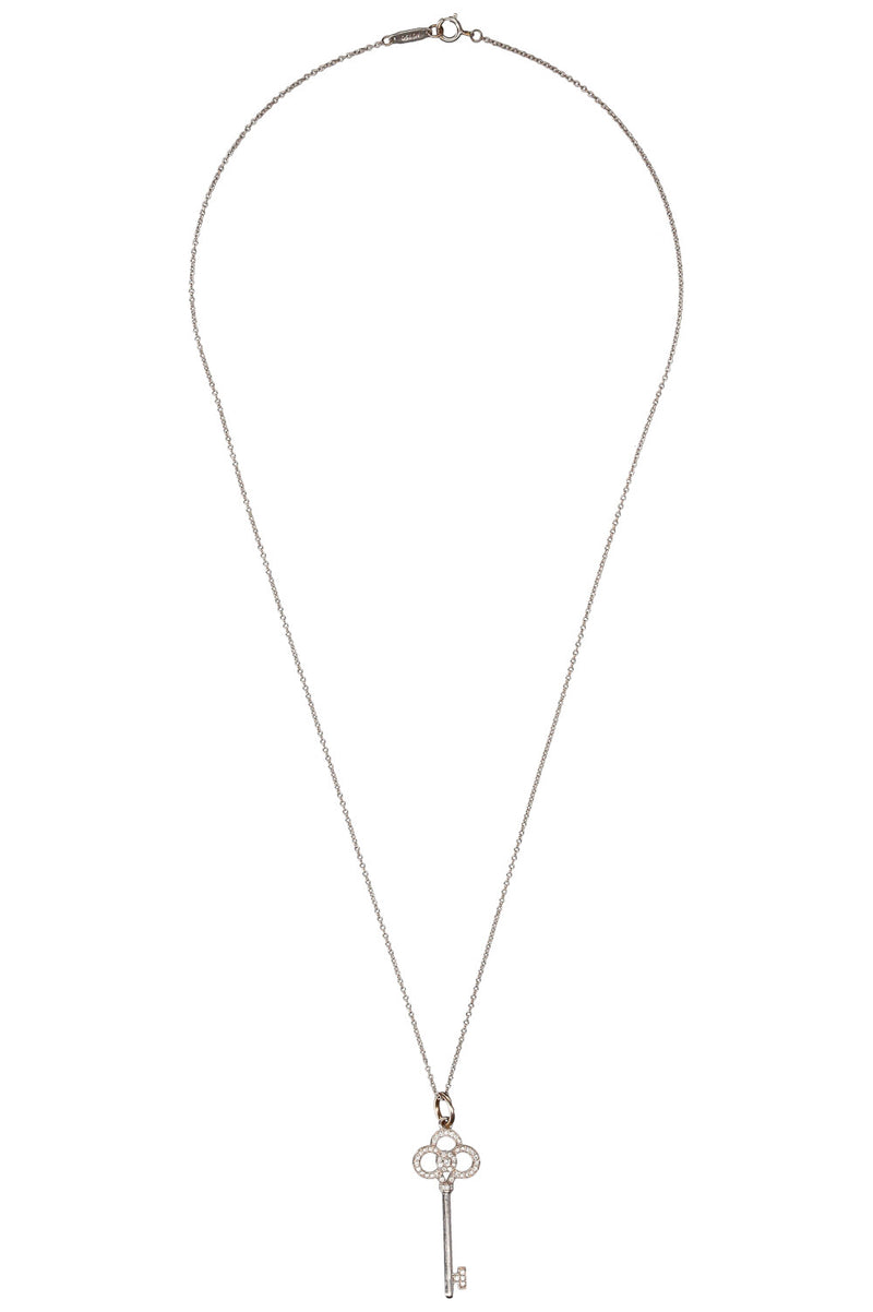Tiffany&Co. Rown Key Necklace Diamonds
