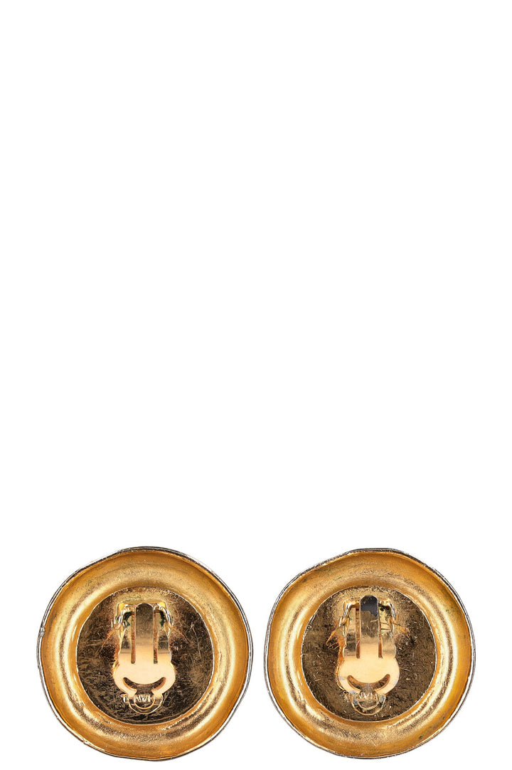 CHANEL Earrings Pearl Gold