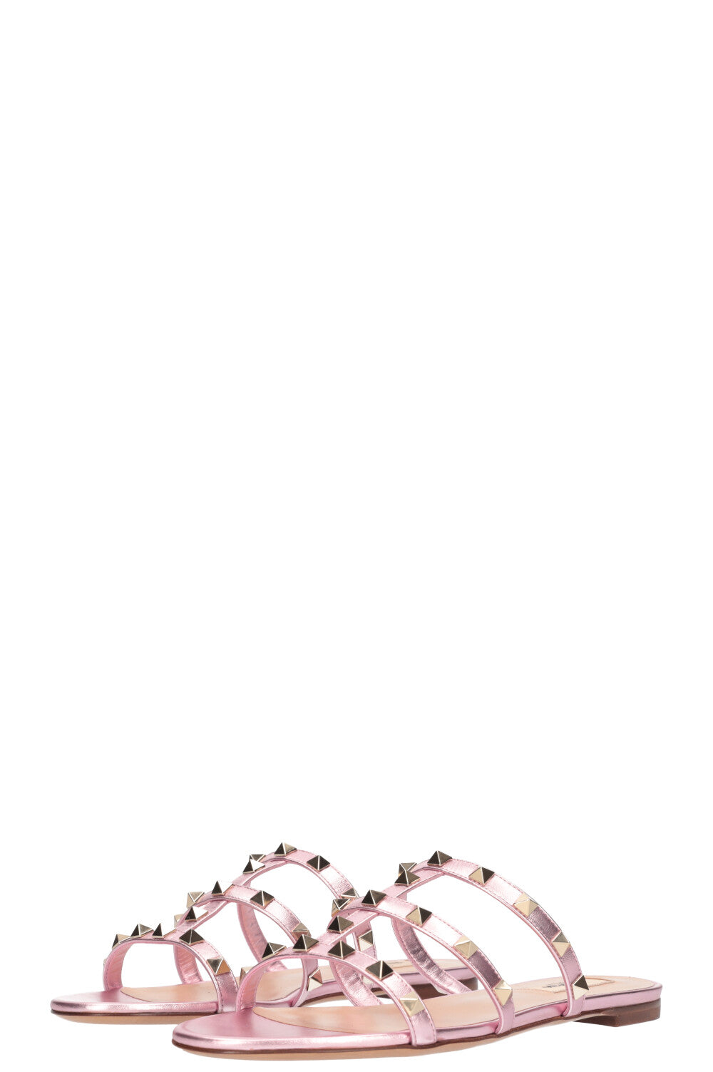 VALENTINO Ballerines Rockstud Rose Métallisé