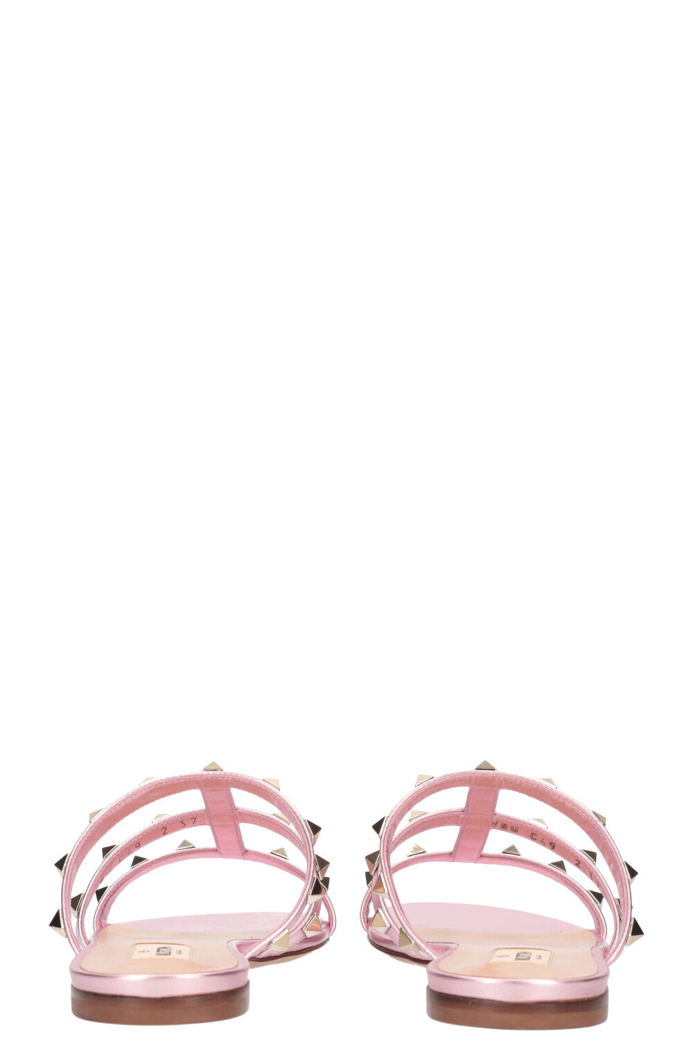 VALENTINO Ballerines Rockstud Rose Métallisé