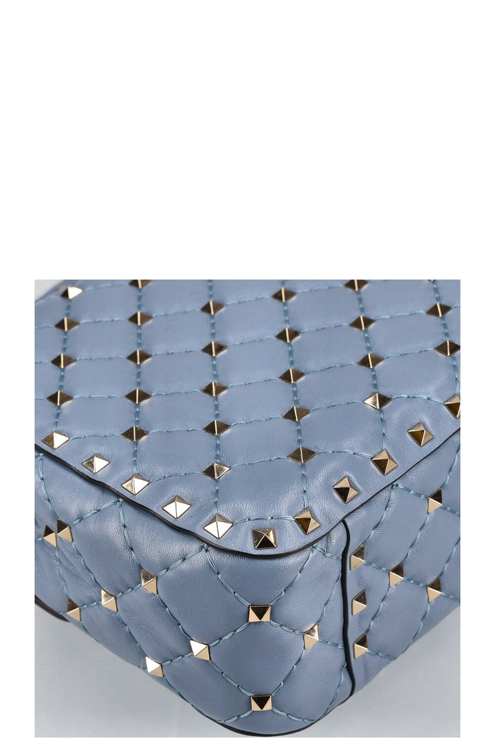 VALENTINO Sac Rockstud Moyen Bleu Bébé