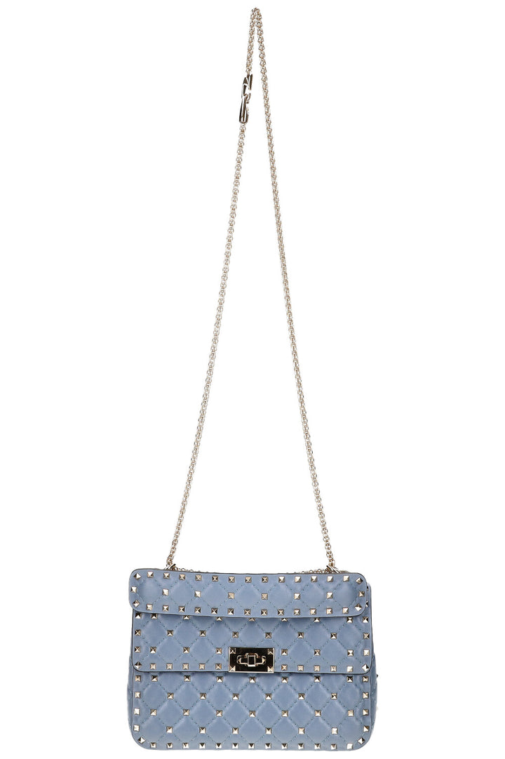 VALENTINO Sac Rockstud Moyen Bleu Bébé