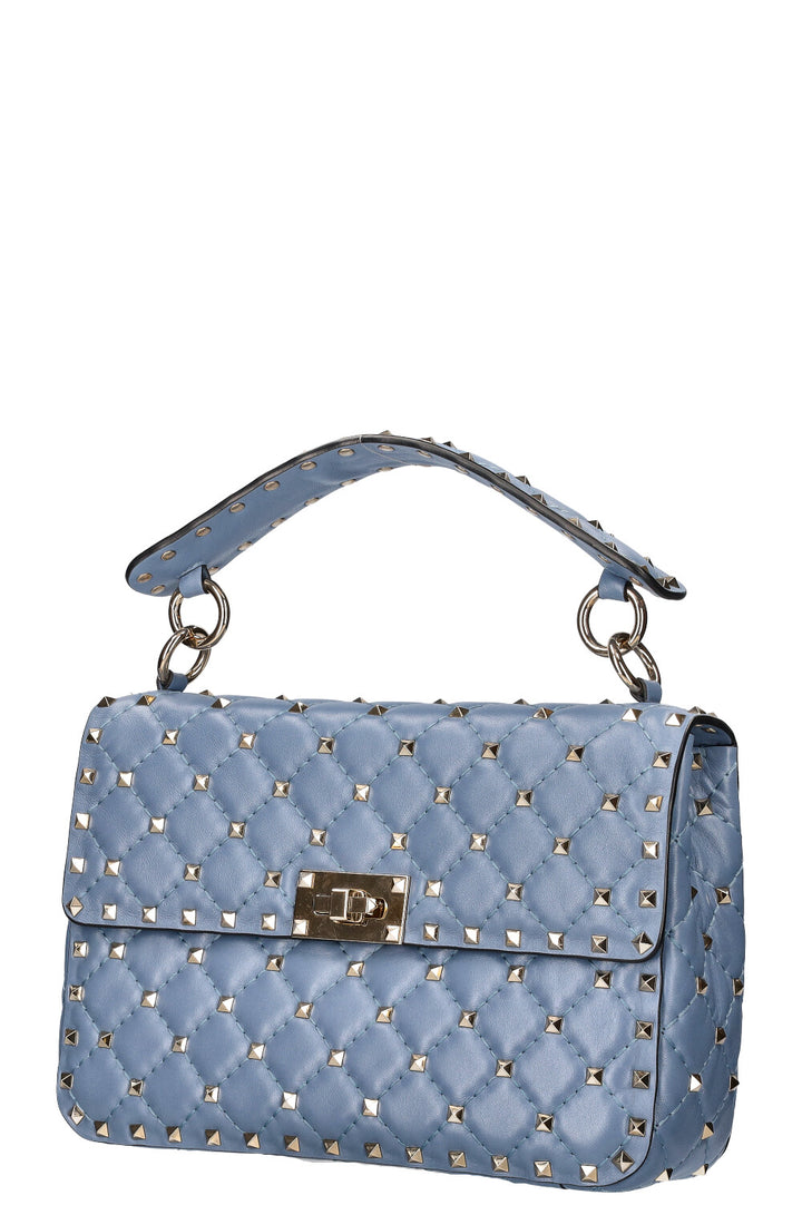 VALENTINO Sac Rockstud Moyen Bleu Bébé