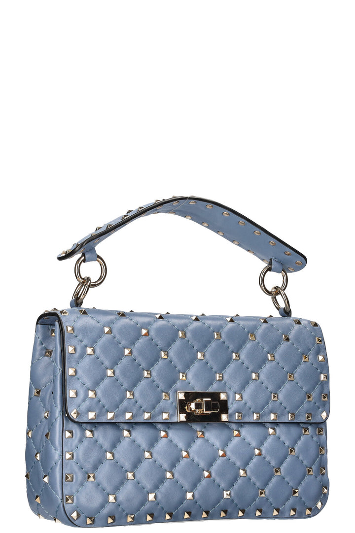 VALENTINO Sac Rockstud Moyen Bleu Bébé
