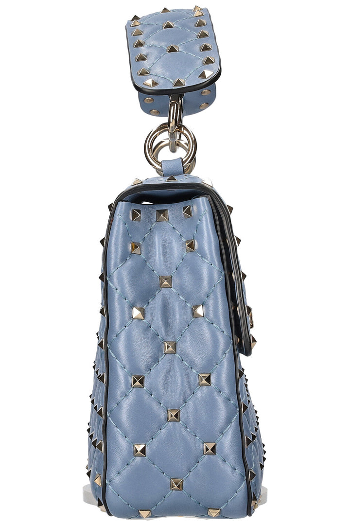 VALENTINO Sac Rockstud Moyen Bleu Bébé