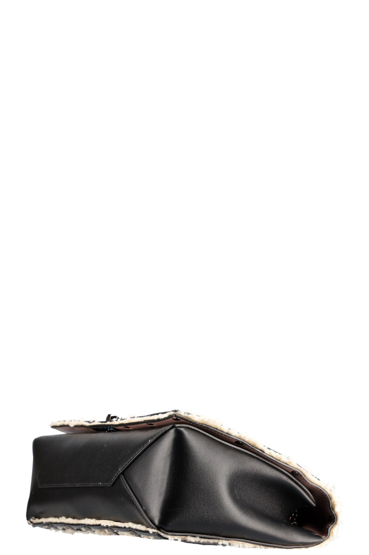 VALENTINO Shearling Rockstud Bag Black