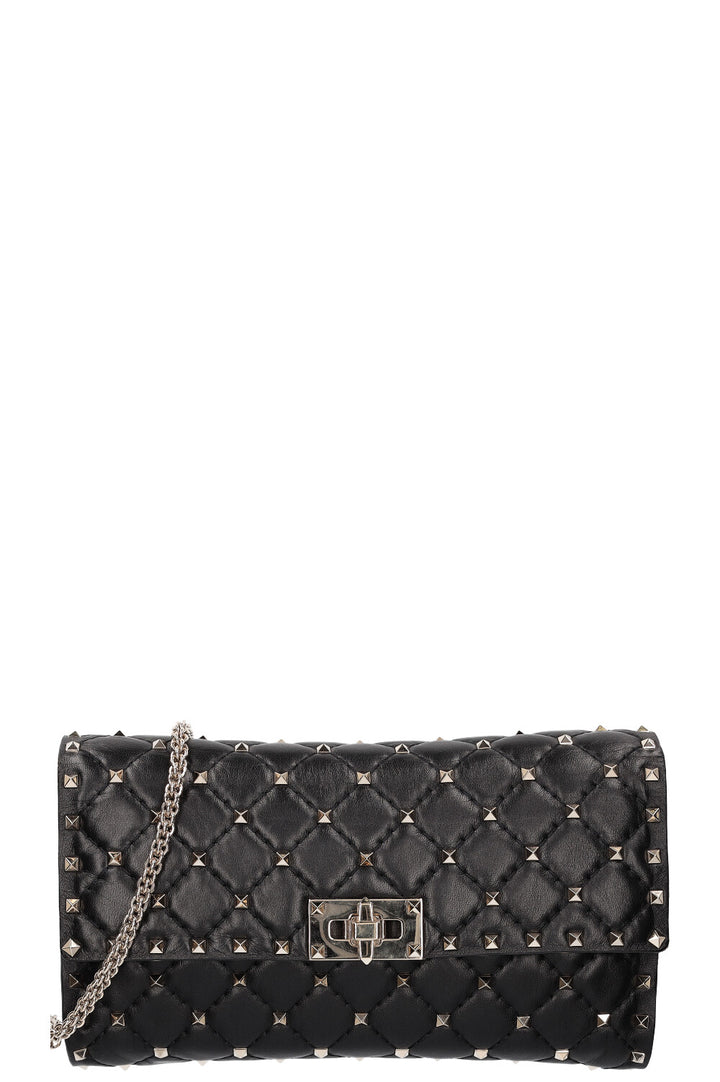 VALENTINO Rockstud Spike Clutch Black