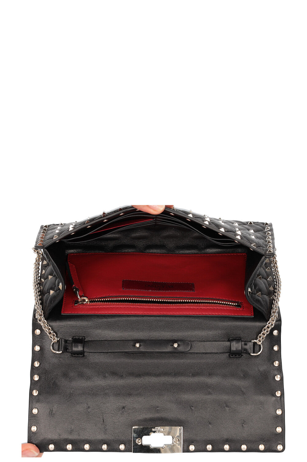 VALENTINO Pochette Rockstud Spike Noir