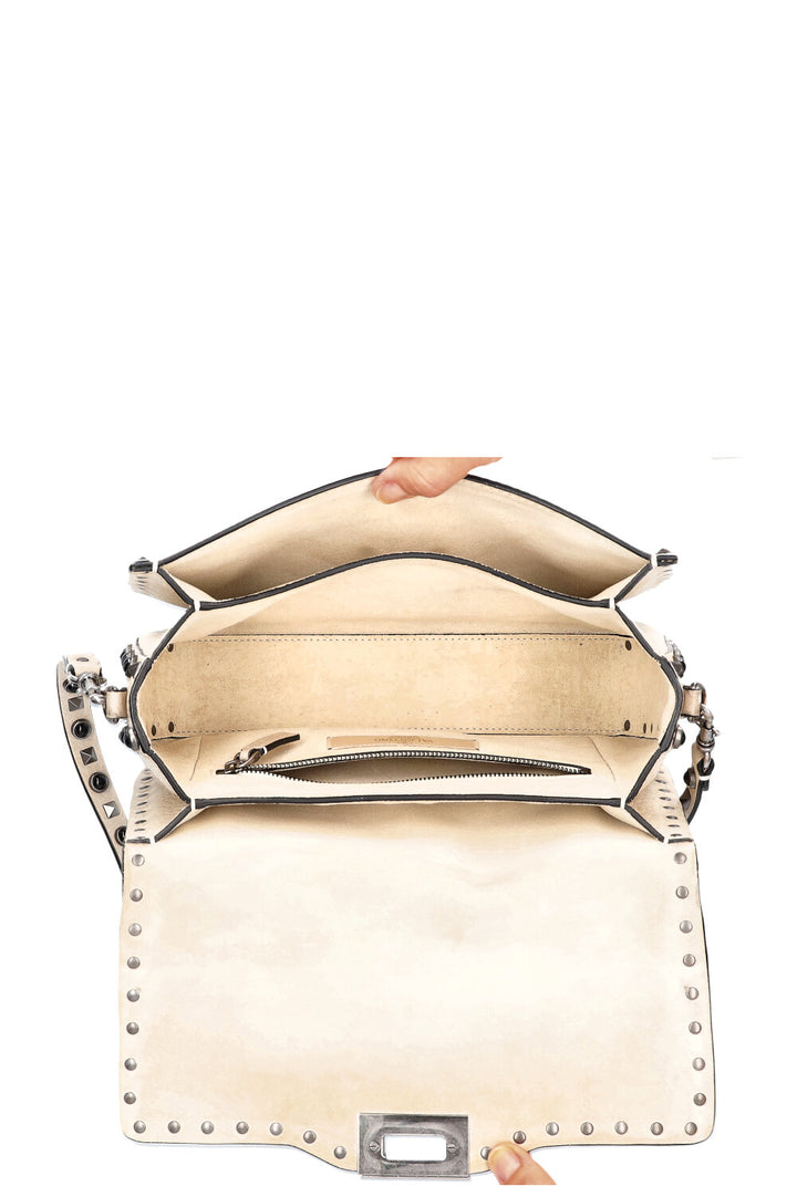 VALENTINO Sac Rolling Rockstud Ivoire 