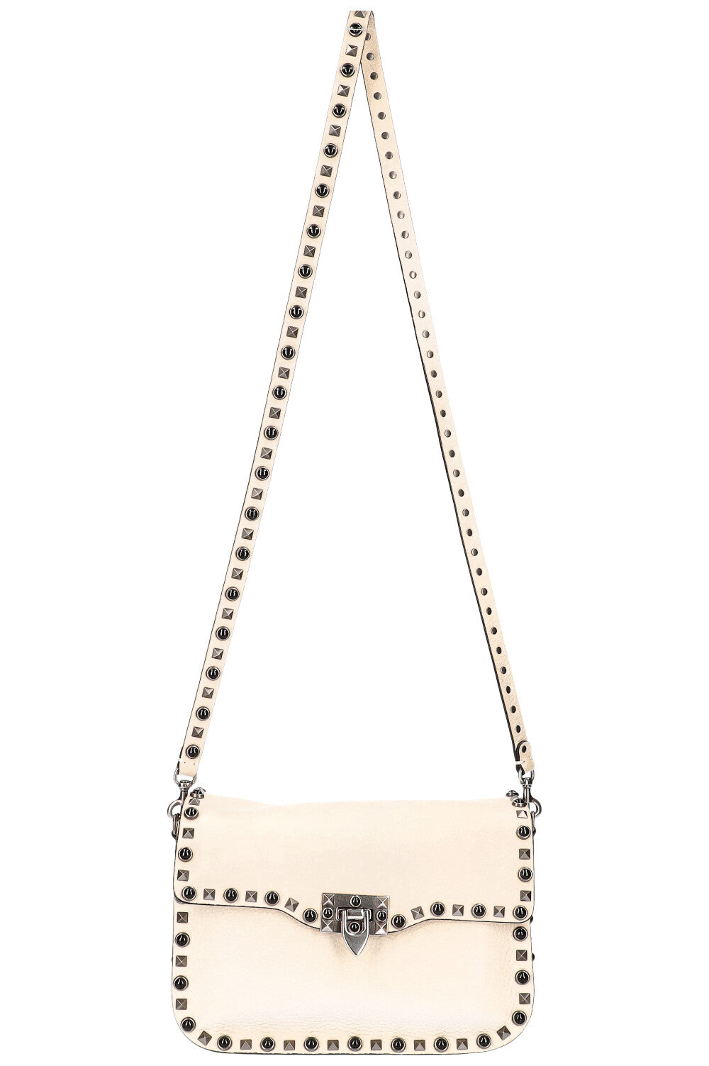 VALENTINO Rolling Rockstud Bag Ivory