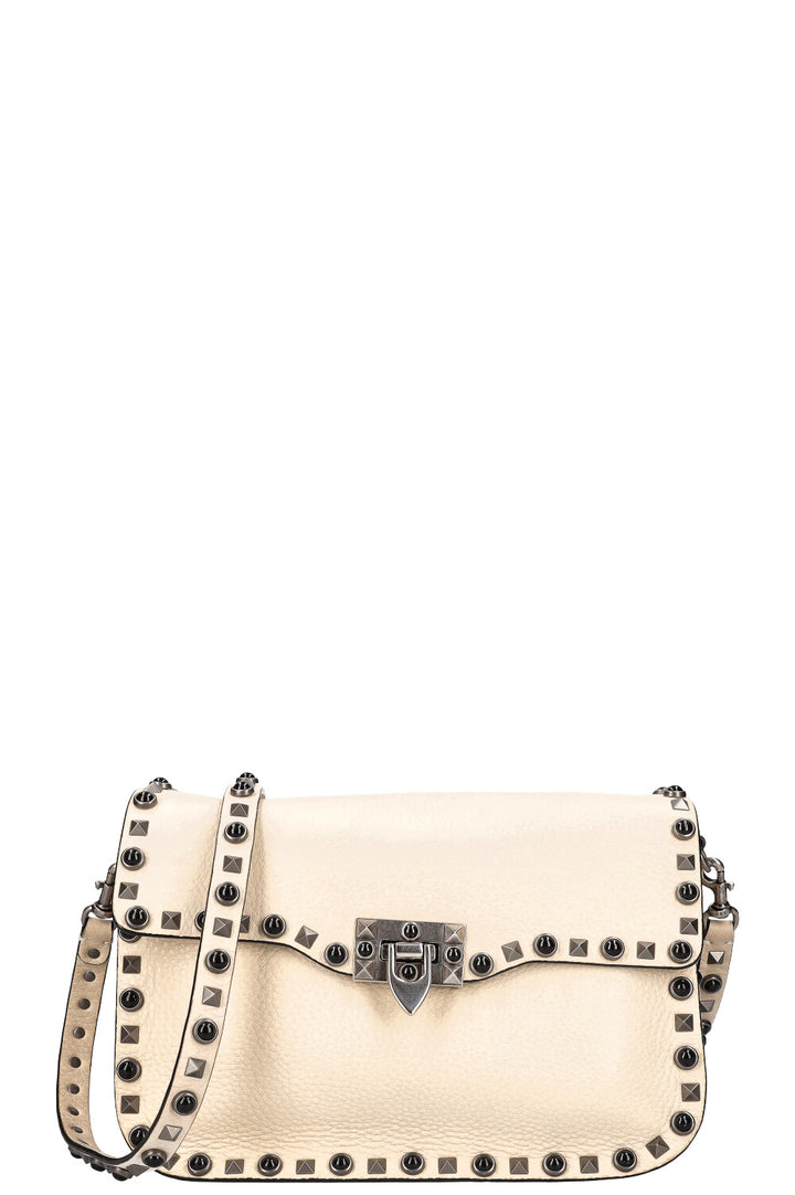 VALENTINO Rolling Rockstud Bag Ivory