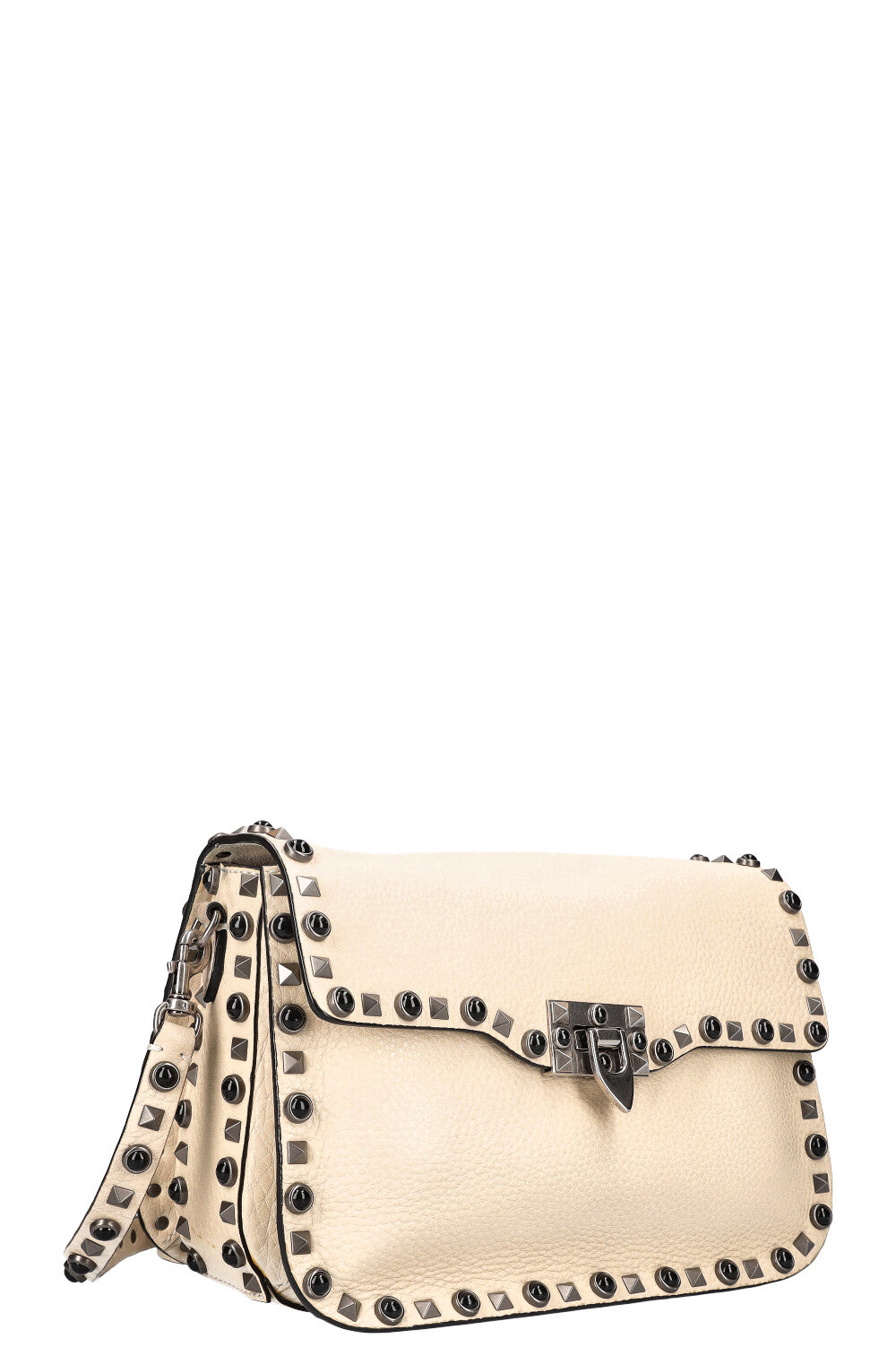 VALENTINO Rolling Rockstud Bag Ivory – REAWAKE - Main Image