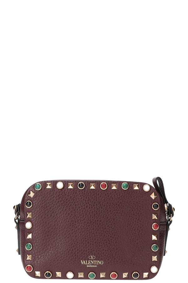 Valentino Rockstud Camera Bag Bordeaux
