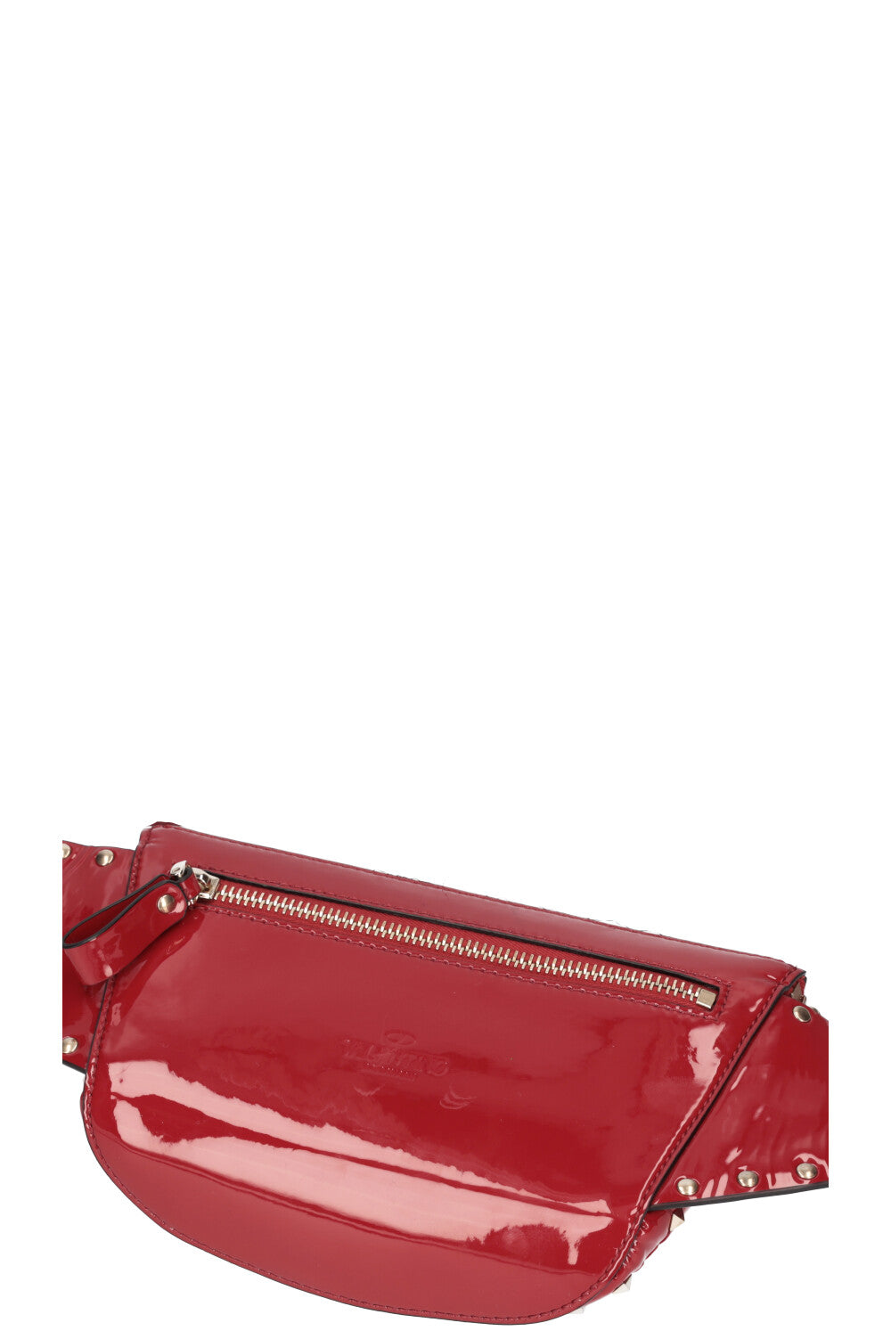 VALENTINO Rockstud Patent Belt Bag Red