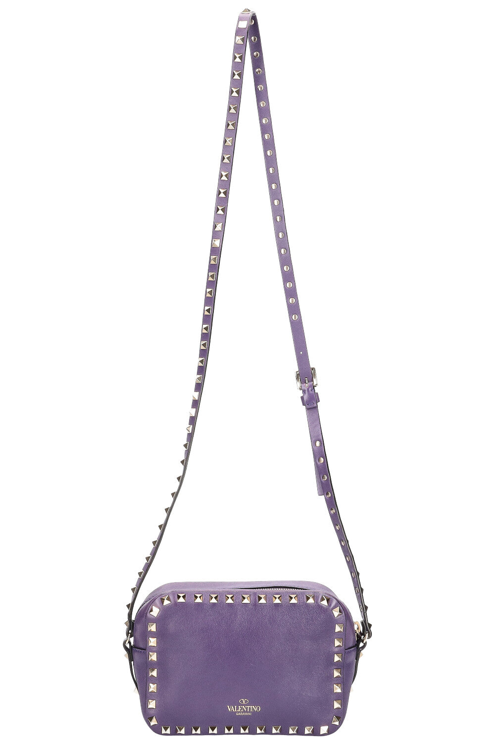 Valentino Rockstud Camera Bag Purple