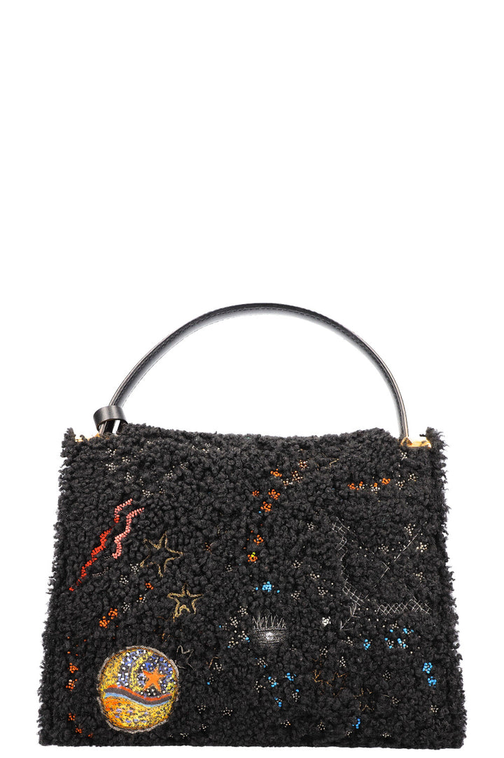 VALENTINO My Rockstud Sac Shearling Noir