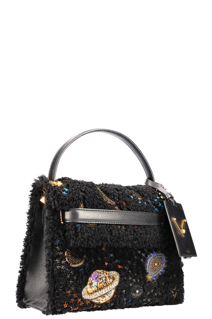 VALENTINO My Rockstud Bag Shearling Black