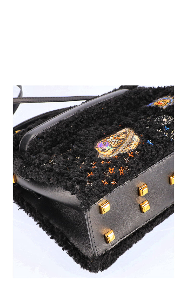 VALENTINO My Rockstud Sac Shearling Noir