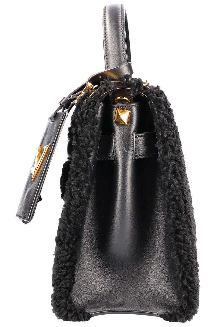 VALENTINO My Rockstud Sac Shearling Noir