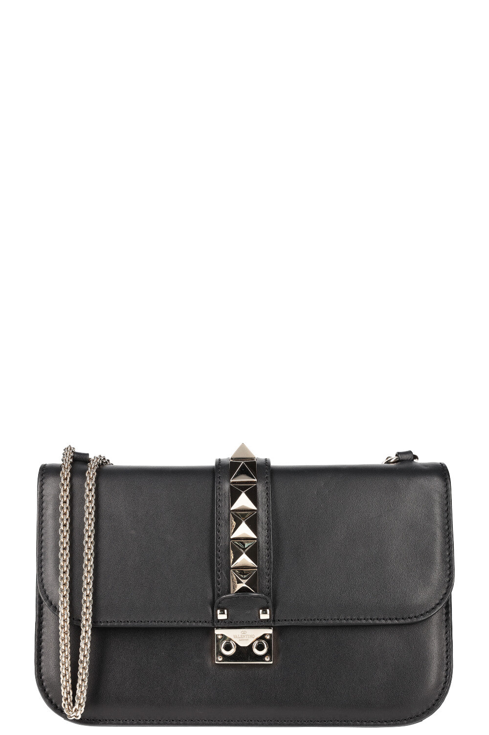 Valentino Glam Lock Bag Medium Black 