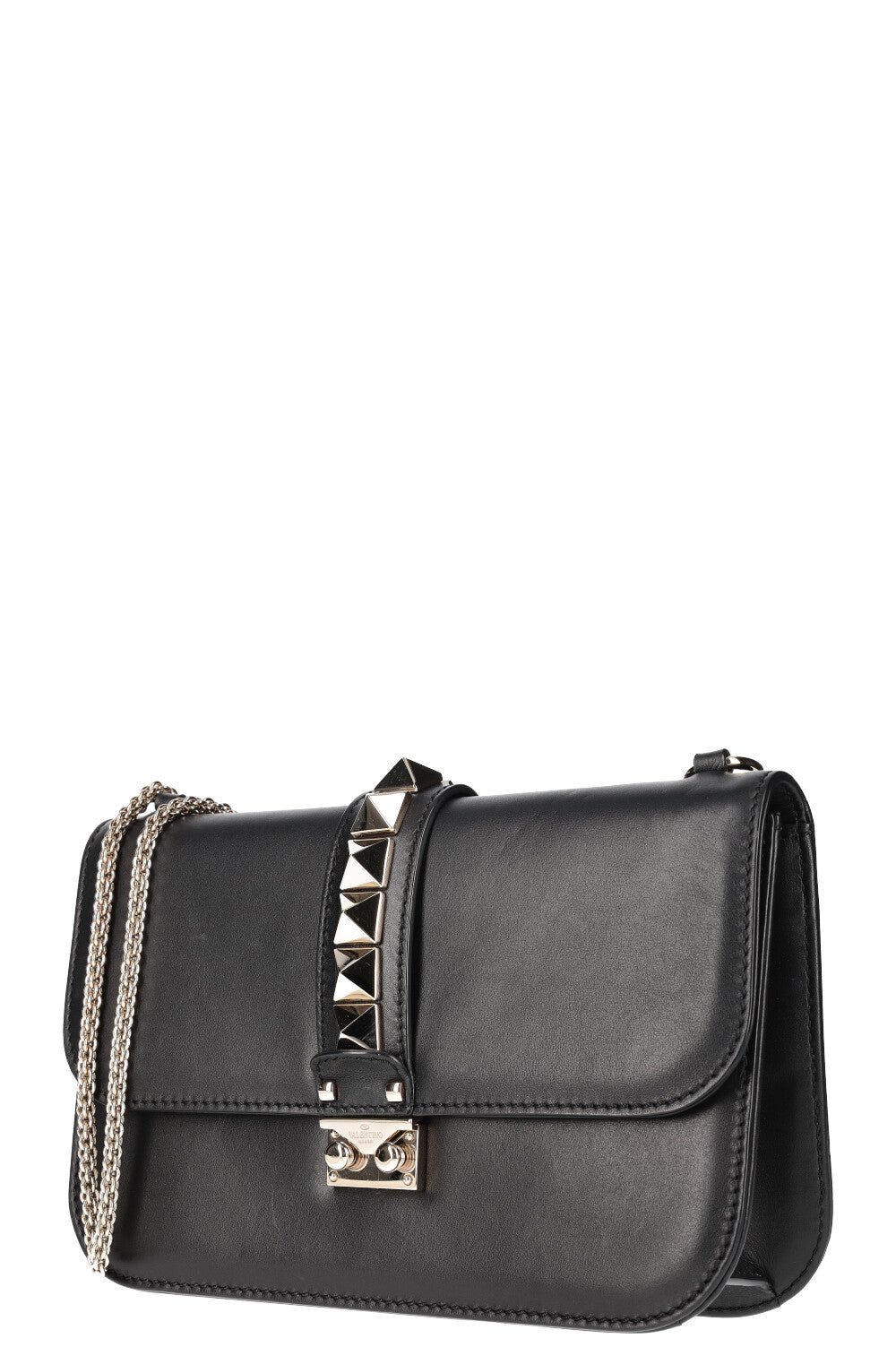 VALENTINO Medium Glam Lock Bag Black