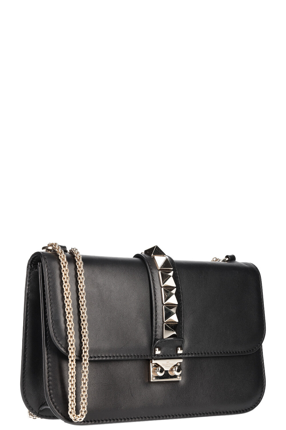 VALENTINO Medium Glam Lock Bag Black