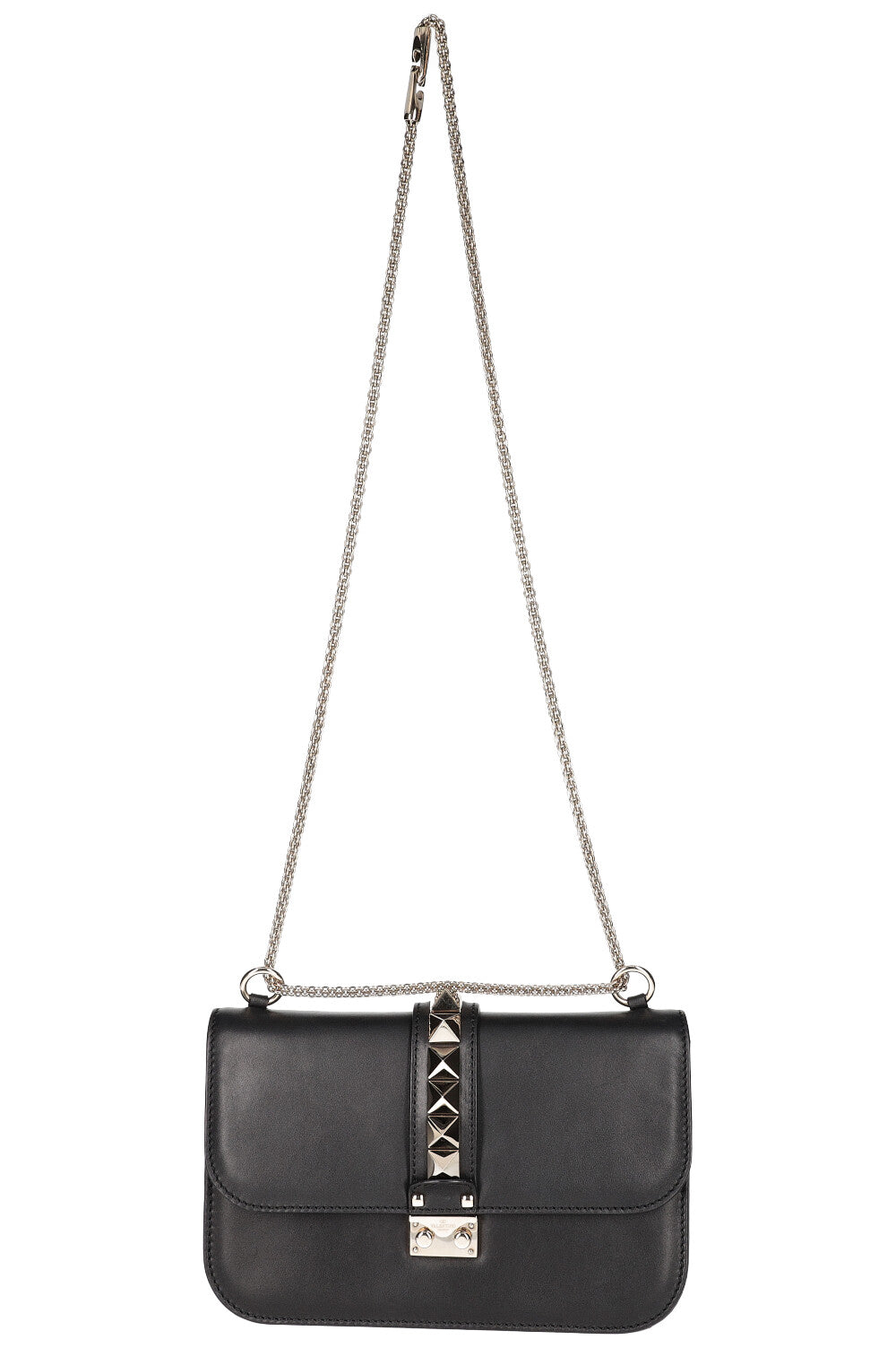 VALENTINO Medium Glam Lock Bag Black