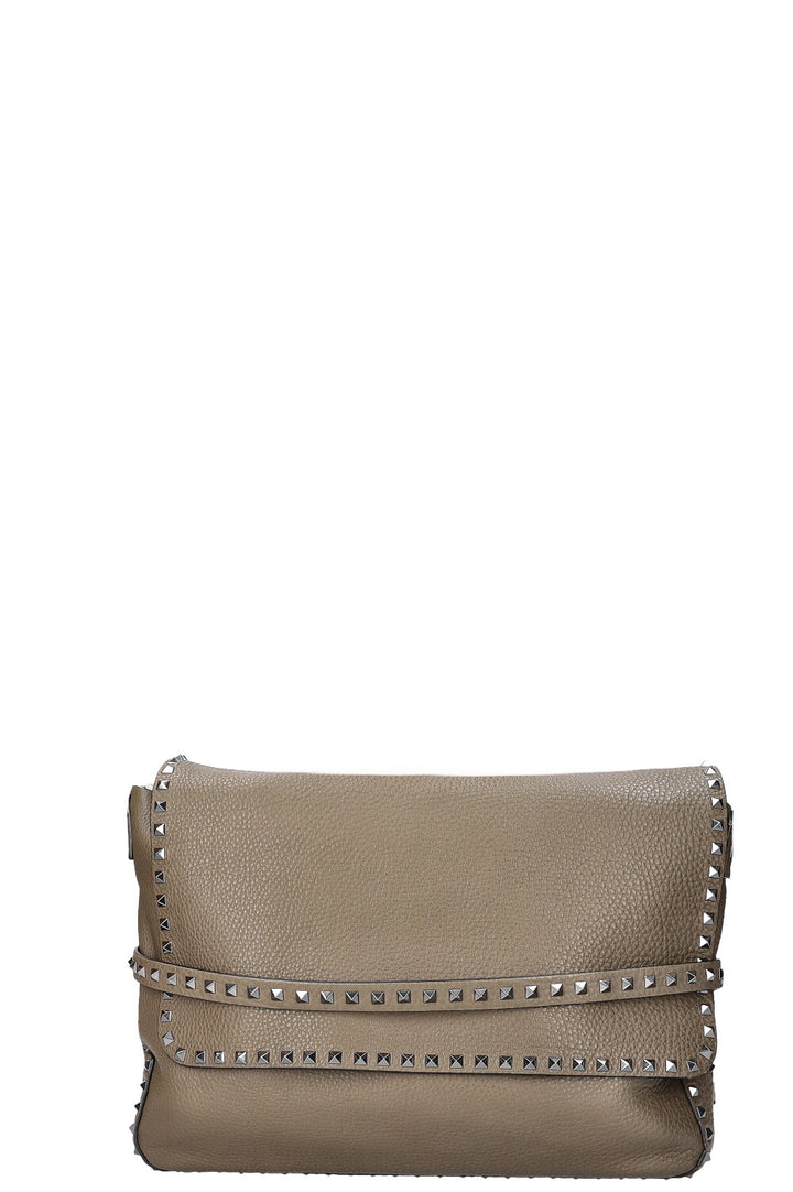 VALENTINO Rockstud Flap Messenger Bag Green