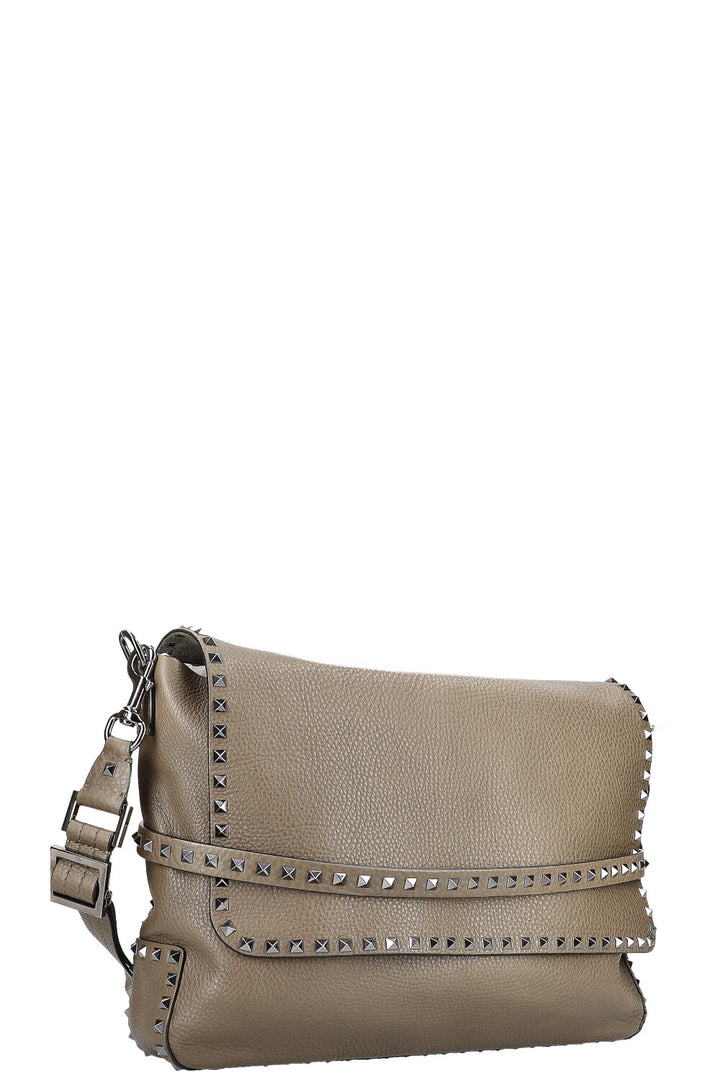 VALENTINO Rockstud Flap Messenger Bag Green