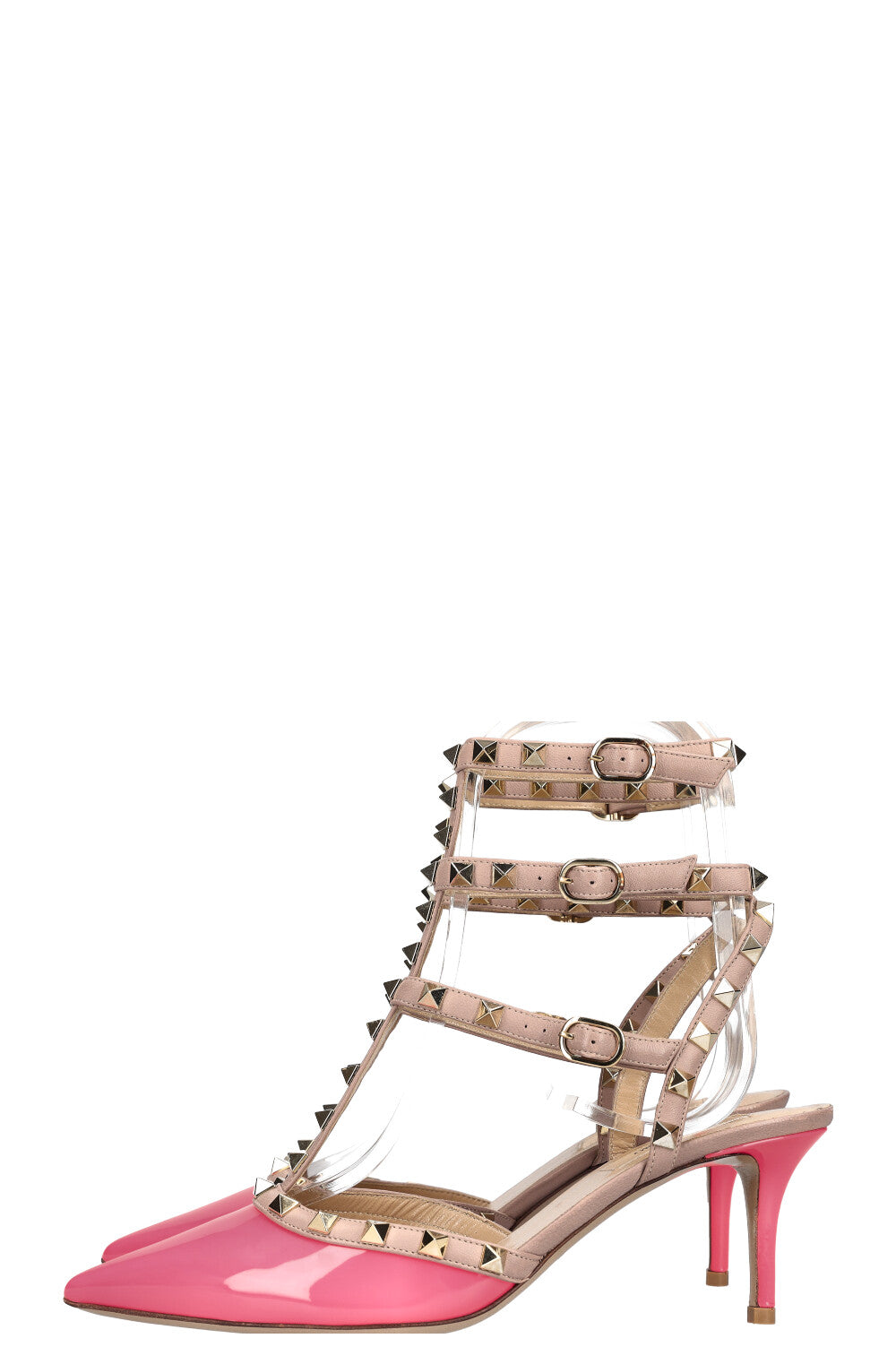 VALENTINO Rockstud Heels Patent Pink