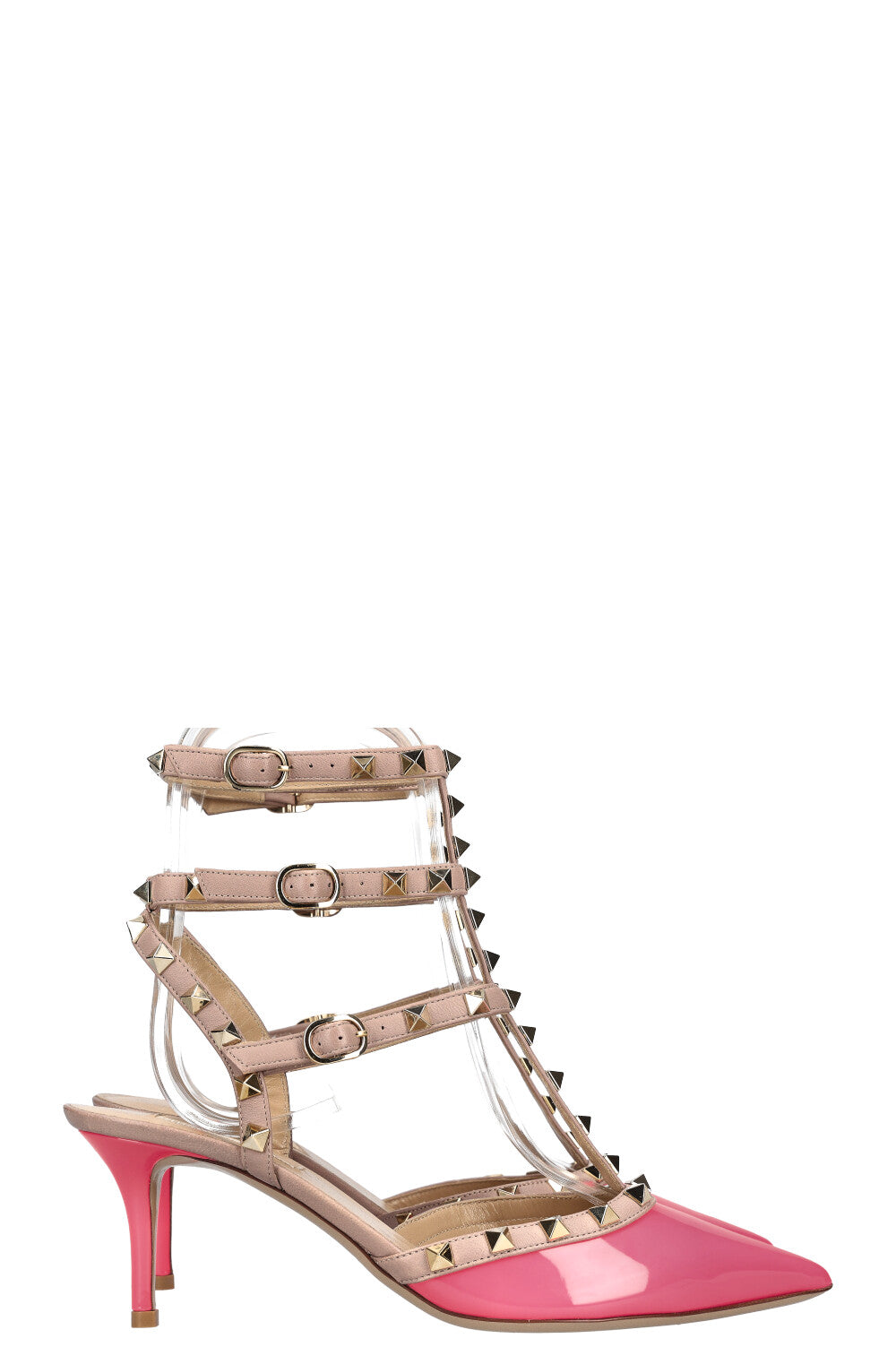 VALENTINO Rockstud Heels Patent Pink