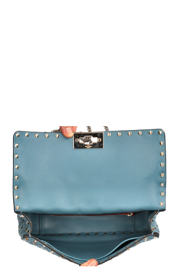 VALENTINO Free Rockstud Spike Bag Blue