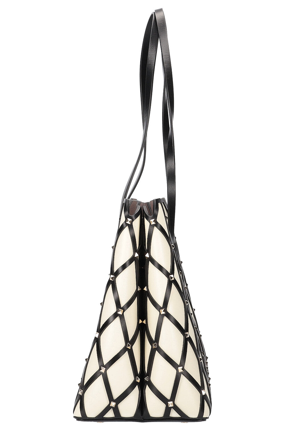 VALENTINO Beehive Tote Bag White Black