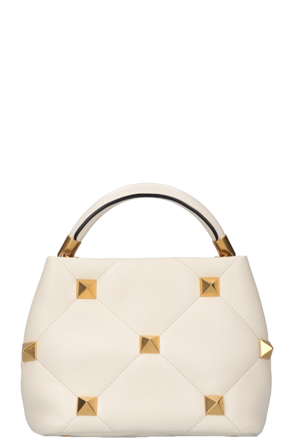 VALENTINO Roman Stud The Handle Bag Ivory