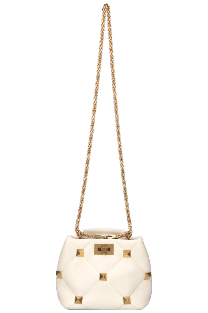 VALENTINO Roman Stud The Handle Bag Ivory