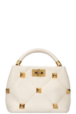 VALENTINO Roman Stud The Handle Bag Ivory