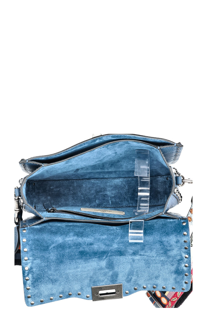 VALENTINO Sac Rolling Rockstud Bleu