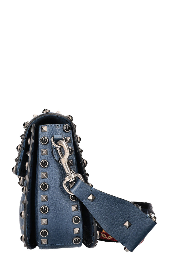 VALENTINO Sac Rolling Rockstud Bleu