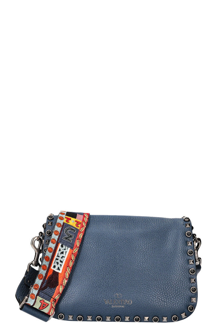 VALENTINO Sac Rolling Rockstud Bleu
