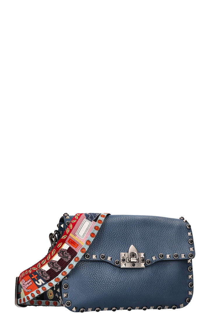 VALENTINO Sac Rolling Rockstud Bleu